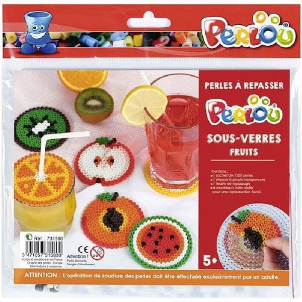 Coffret med strykpärlor Coaster Frukter - Perlou