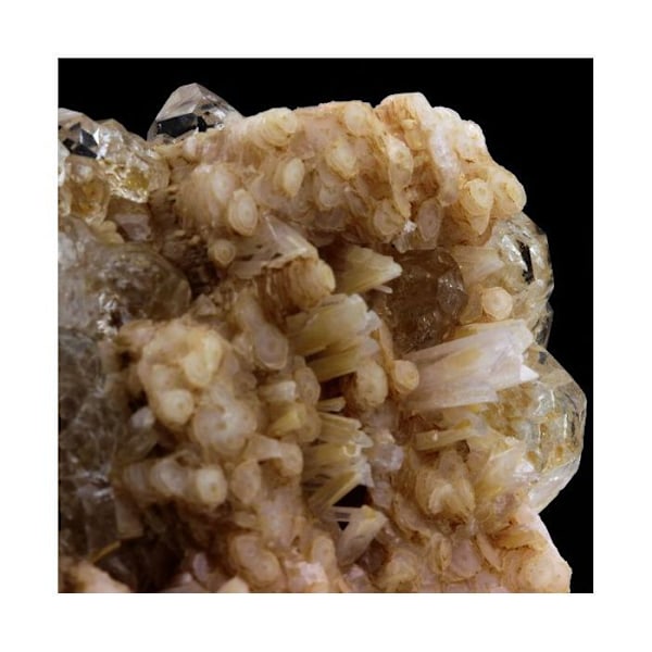 Sten og mineraler. Fluorit + Kvarts. 1490,0 øre. Huanggangliang-minen, Mongoliet, Kina. Flerfärgad