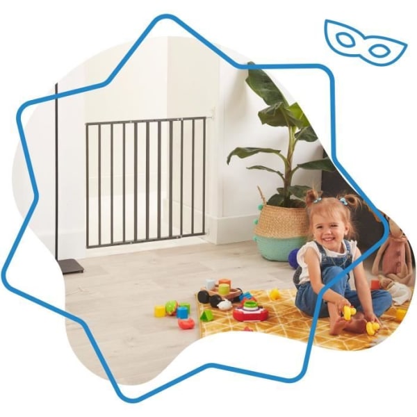 Badabulle Safety Gate Safe & Protect XL (60-107 cm) Antracit