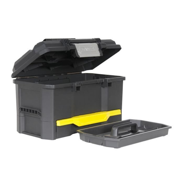 STANLEY Plastic Touch Latch Værktøjskasse - 1-70-316 - 48 cm Svart