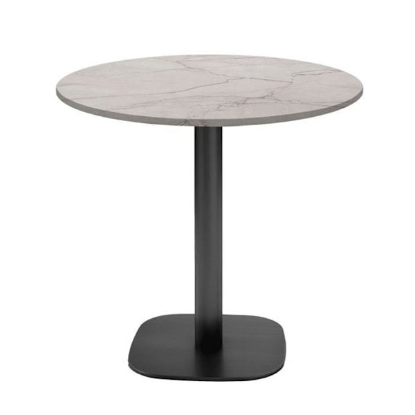 Pyöreä pöytä Ø 70 cm - Pyöreä yule-marmorimalli Beige