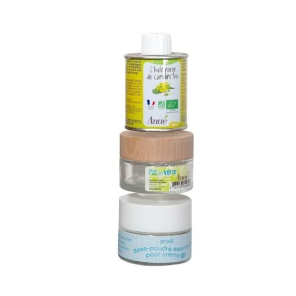 DIY ansigtsplejeæske - ECODIS - Økologisk camelina olie - 50ml - Tør hud - Fri for parabener kastanj