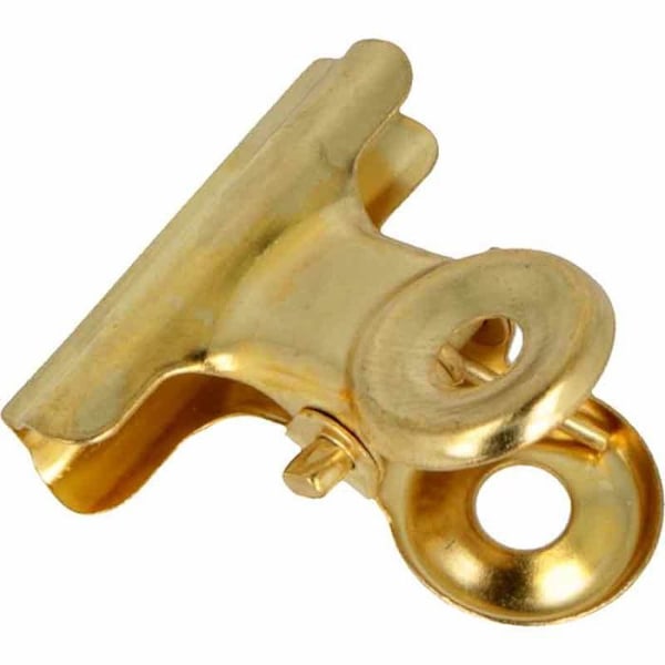 6 guld bulldog clips - 2,3 x 2,1 x 1,4 cm Orange