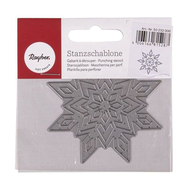 Skæreform Snowflake Ø 7 cm Grå