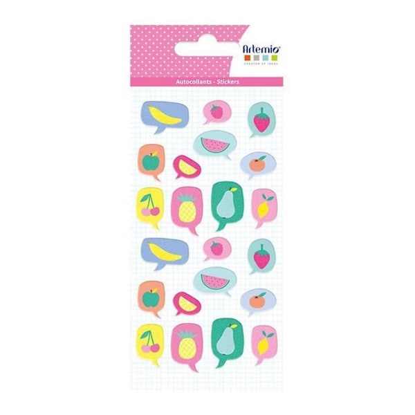 3D Puffies - Tutti Frutti - Tarraelementit Rosa