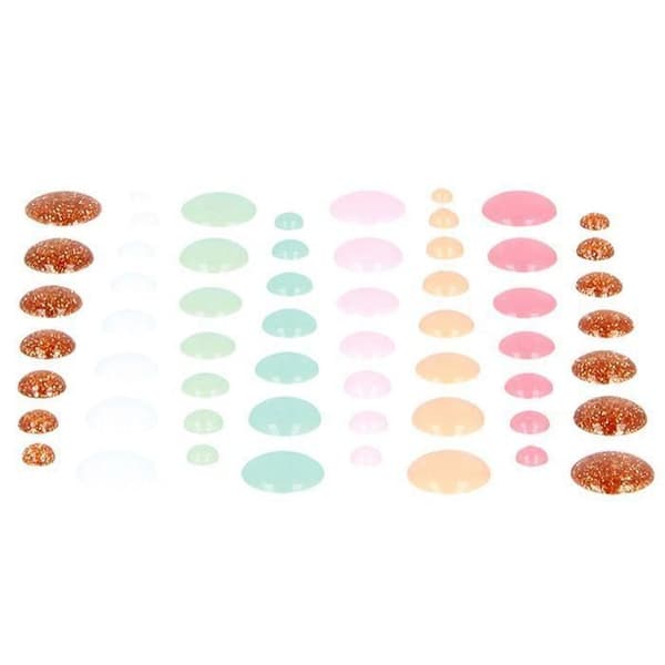 64 emalje dråber - Multicolor Flerfärgad