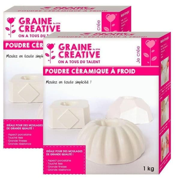 Kall keramisk pulver 2 kg Vit