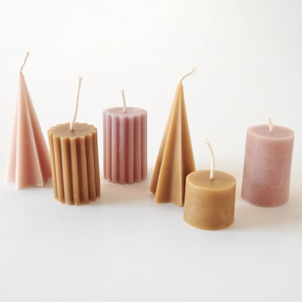 Lyseform - RICO DESIGN - Riflet cylinder - Modstandsdygtig silikone - Ø 5 cm - H 7,5 cm Grå