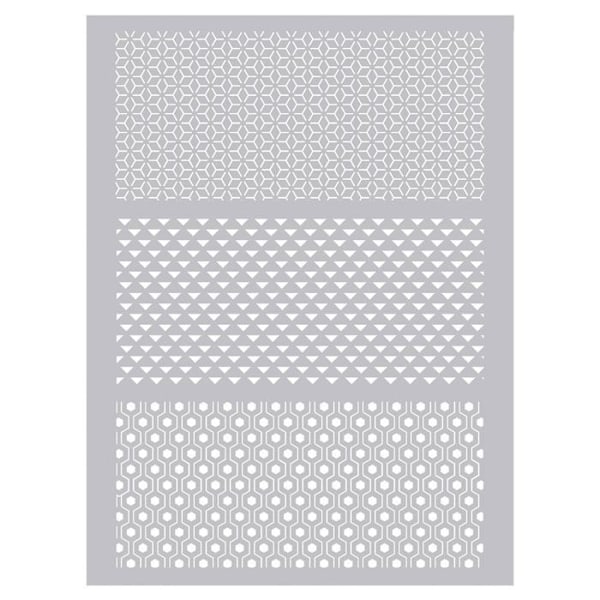 Graafinen polymeerisavi stensiili 15,3 x 11,4 cm Grå