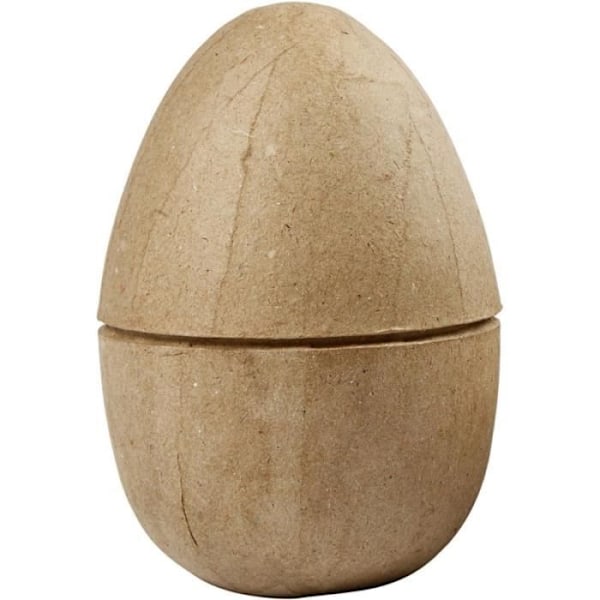 Papmachéæg - 2 dele - 12 x 9 cm - 1 stk.