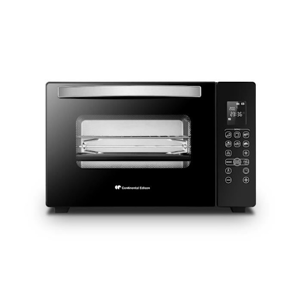 CONTINENTAL EDISON CEMF38DIG - Sähköinen miniuuni 38L musta - 1600W - Rotisserie, Luonnollinen konvektio