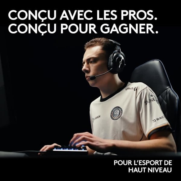 Gaming headset - Trådlös - Logitech G - Pro X 2 - Bluetooth - PS5, PS4, PC - Vit Vit