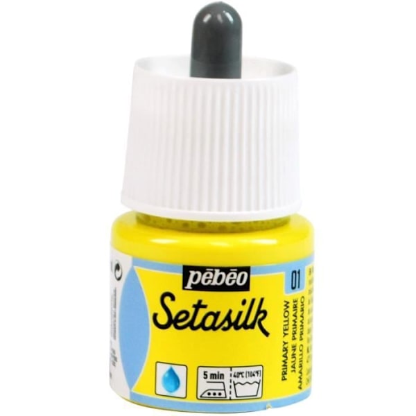 Silk paint - Pébéo - SetaSilk - 45 ml - Primär Gul - Flera färger tillgängliga Flera färger tillgängliga