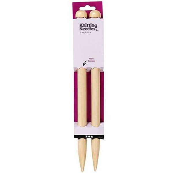 Stickor för att sticka - CREOTIME - ref 42295 - Bambu - Brun Bambu