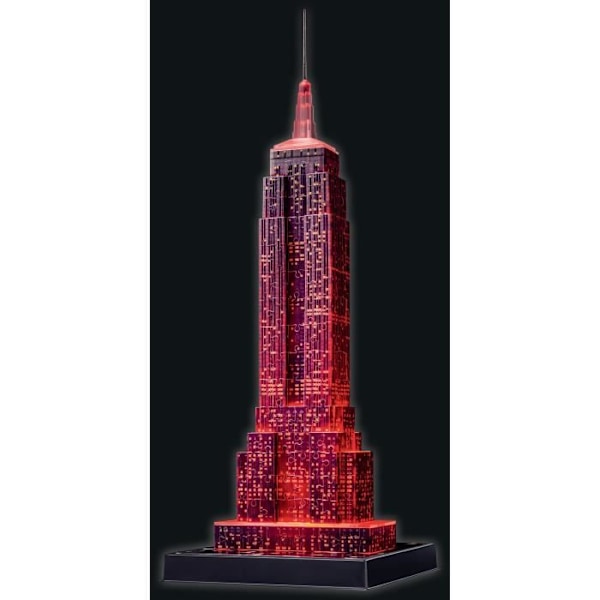 3D Empire State Building valaistu palapeli - Ravensburger - 216 osaa - Värilliset LEDit - 10-vuotiaat ja sitä vanhemmat Flerfärgad