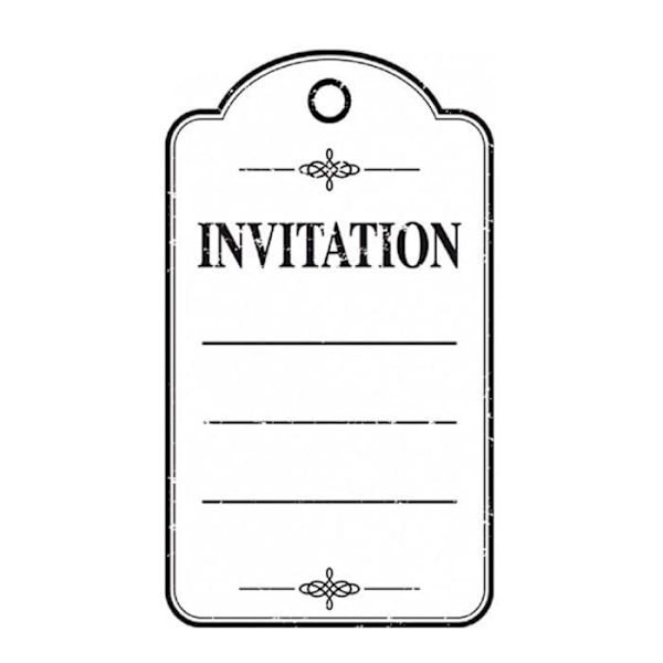 Træstempel - Invitation