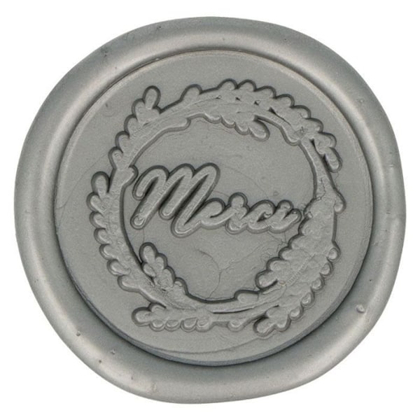 5 Sølv stick-on voks segl Tak 30 mm Silver