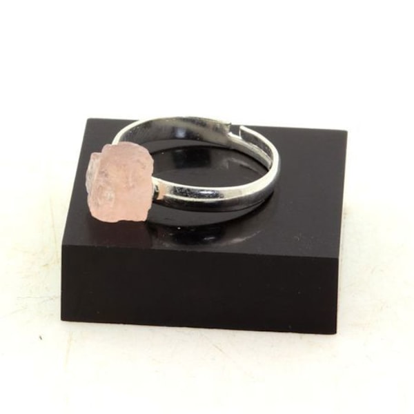 Rå Morganitring - ABIJOUX - Justerbar storlek - 9.04 ct - Rosa - Unisex rosa 54