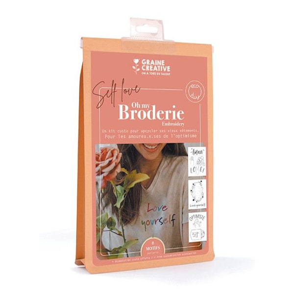 Kit för broderi på kläder självförtroende Flerfärgad