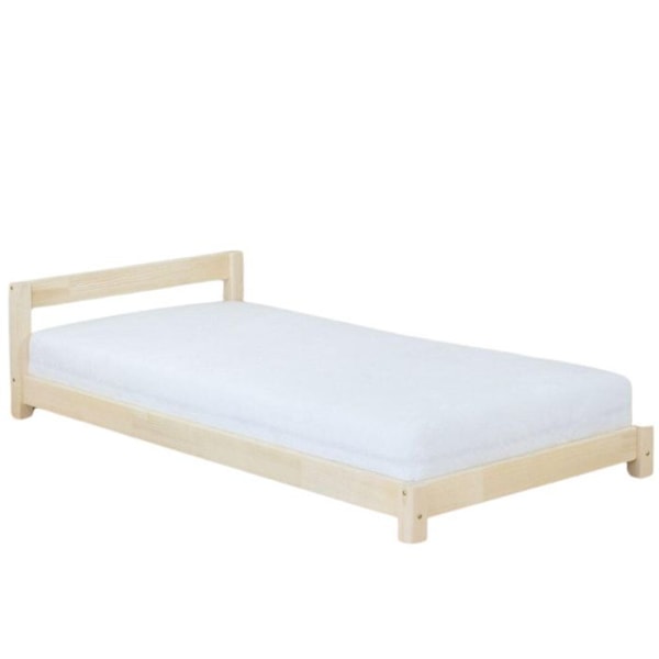 Lækkert enkelt træ seng - Benlemi - DRØMMENDE - 90x160cm - 1 plads - Ubehandlet Beige
