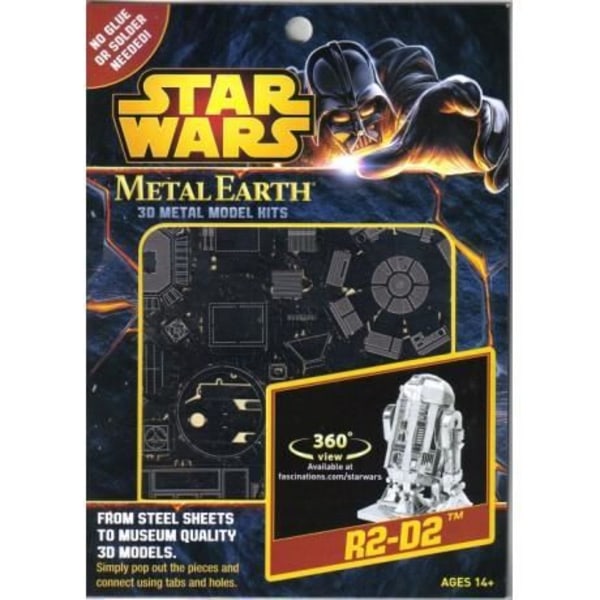 Star Wars R2-D2 3D metallmodell. Stjärnornas krig.