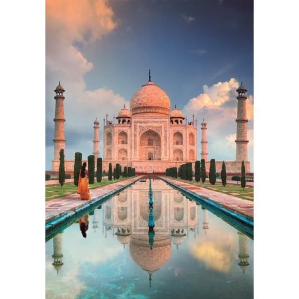 Clementoni - 1500p Taj Mahal - 59,2 x 84,3 cm - Med plakat Flerfärgad
