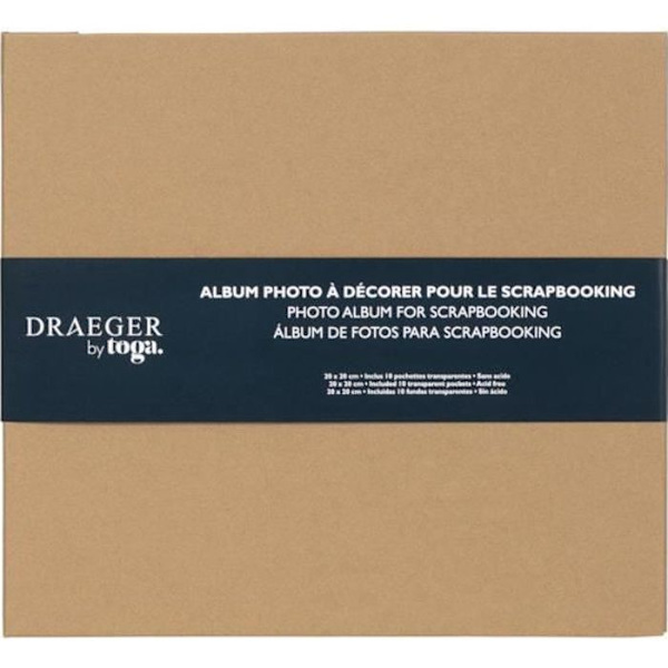 Scrapbogsalbum til at dekorere 20x20 cm - Draeger Paris kastanj