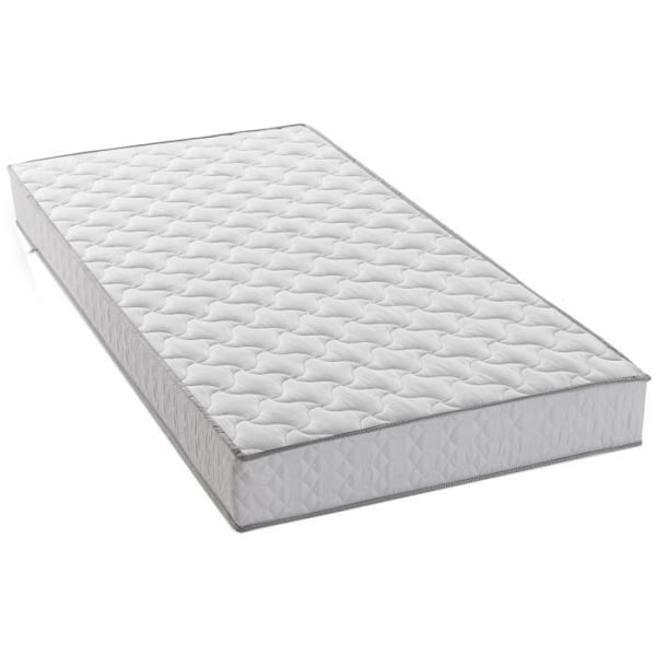 HAHTUVA Patja 70x140 cm - Vaahtomuovi - Kiinteä - 14 cm - 5 vyöhykettä - DEKO DREAM vitt och grått