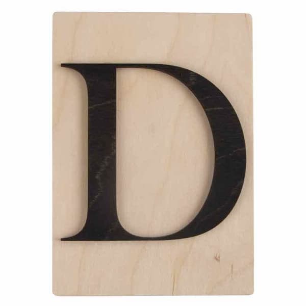 Dekorative objekter - Ikke specificeret - Dekorative træbogstaver - 14,9 x 10,5 cm - Sort - Moderne - Design Svart