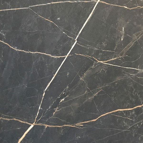Bord 70 x 70 cm - Milan model samas marmor med messingkanter Svart