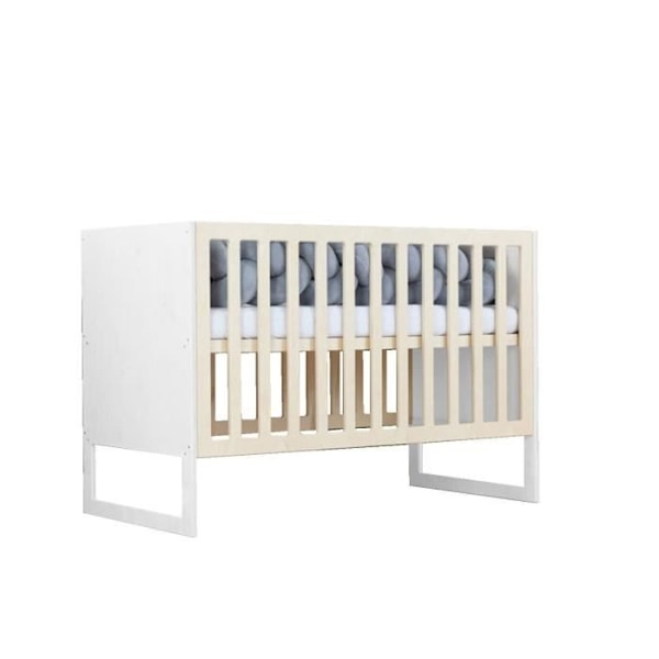 Skalbar babysäng - GENERIQUE - CHRUPPY - Vit - Trä - 60 x 120 cm Vit