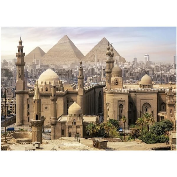 Arkitektur og monumentpuslespil - EDUCA - Cairo, Egypten - 1000 brikker - Flerfarvet
