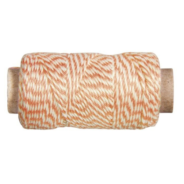 Kaksisävyinen oranssi ja valkoinen lanka 35 m x ø 1 mm Orange