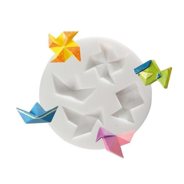 Mini origami silikoneform til polymerler. Ros