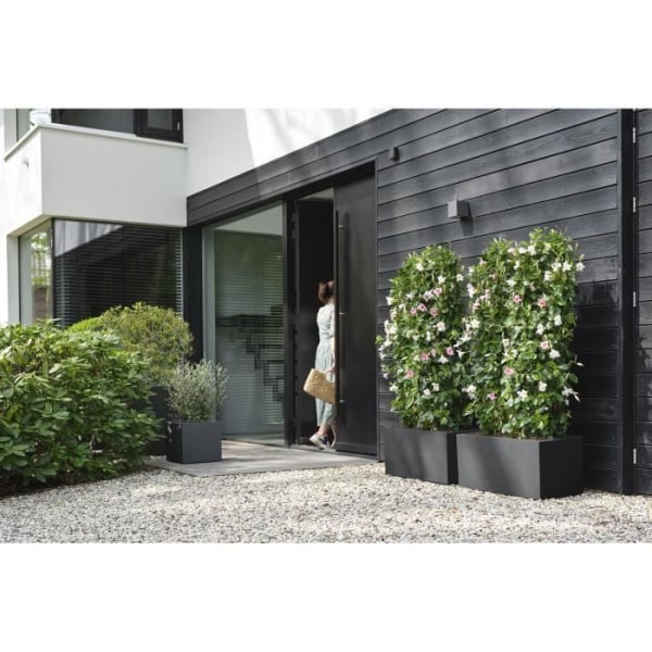 Elho Vivo Next Square 30 Blomsterkasse - Sort - Ø 30 x H 29 cm - indendørs - 100% genanvendt Living Black