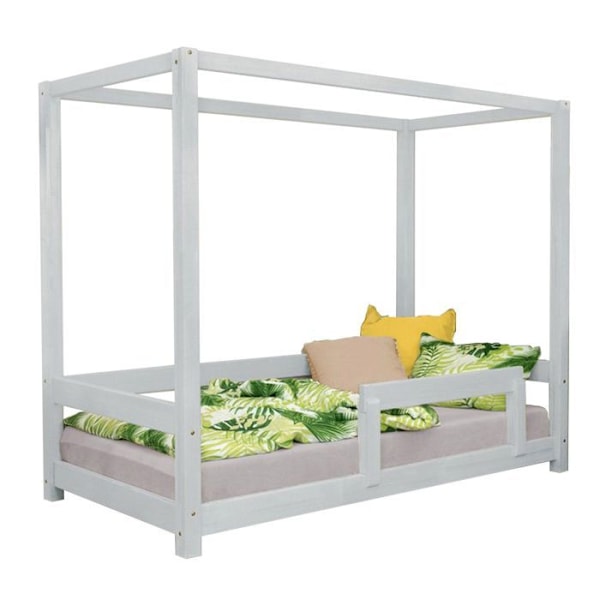 Lit hytte barn BUNKY 80 x 180 lys grå Grå