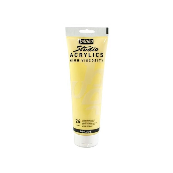 Akrylfärg - PEBEO - Studio Hög Viskositet - 250 ml - Napoliskt Gult - Matt Finish kastanj
