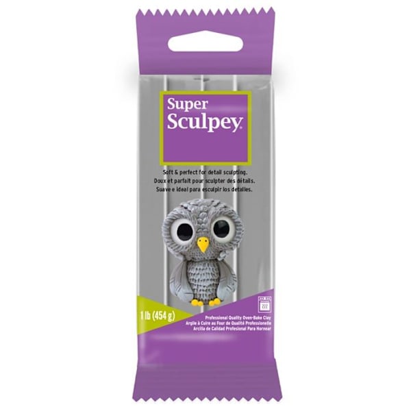 Pate polymere - plastilin - fimo - cernit - sculpey - wepam - patati patata Sculpey - SS1GRAY - Super Grå 1 lb 454 g