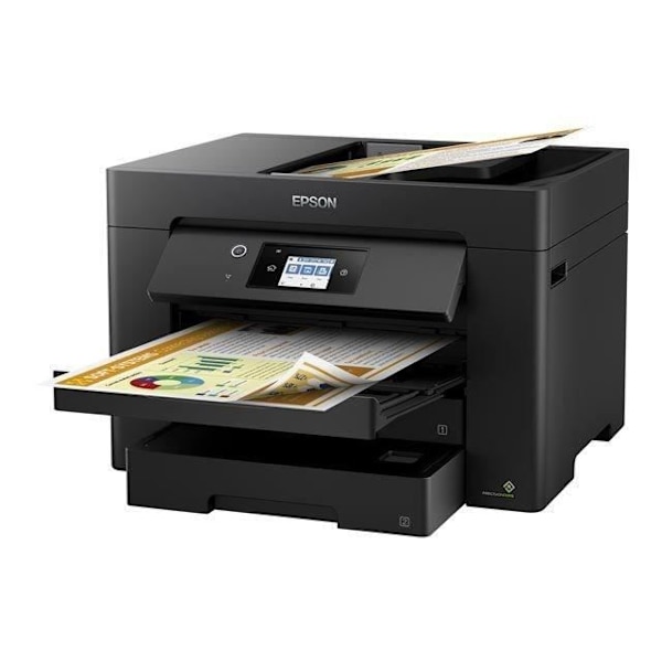 Multifunktionsprinter - EPSON - WorkForce WF-7830DTW - Wi-Fi - Inkjet (farve) - Sort