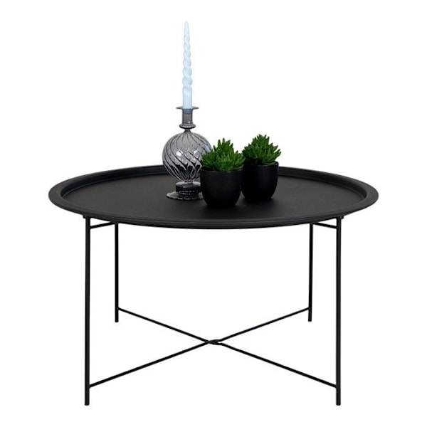 Bastia soffbord Ø75cm svart. Svart