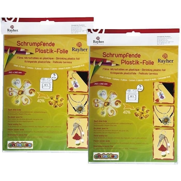Crazy Plastic Kit - 10 hvide og frostede krympefilm Vit