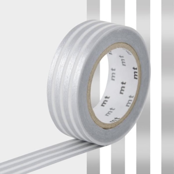 Masking Tape MT Silver lines - reuna hopea hopea Silver
