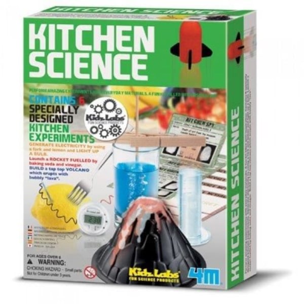 Science Experiment Kit - 4M - Science in the Kitchen - 6 Experiment - Inomhus - Svart