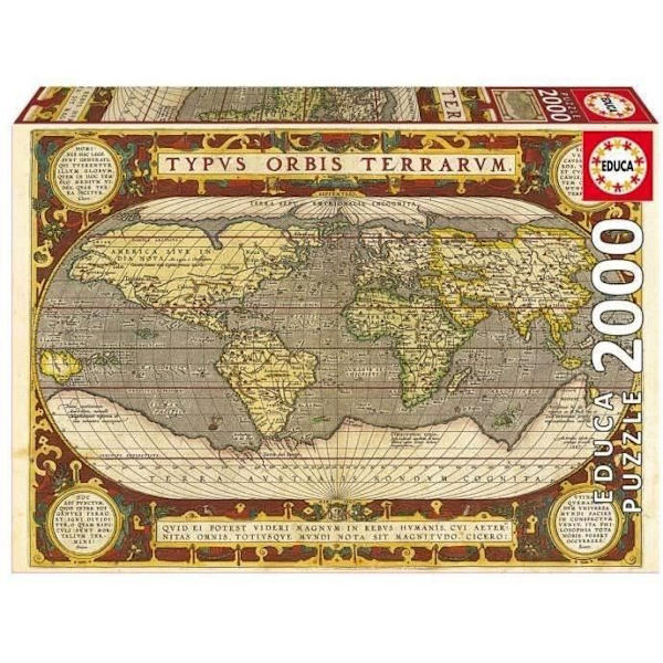 Planisphere koulutuspalapeli - 2000 kpl - EDUCA Flerfärgad
