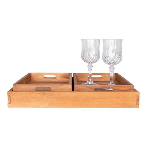 Set med 3 brickor i teak House Nordic Faro