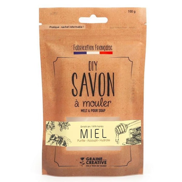 DIY-gjuttvål - honung 100 g Vit