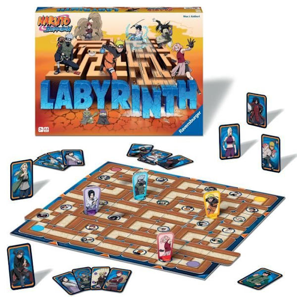 Labyrint Naruto, brädspel, Naruto Shippuden, Från 7 år, 27557, Ravensburger Flerfärgad