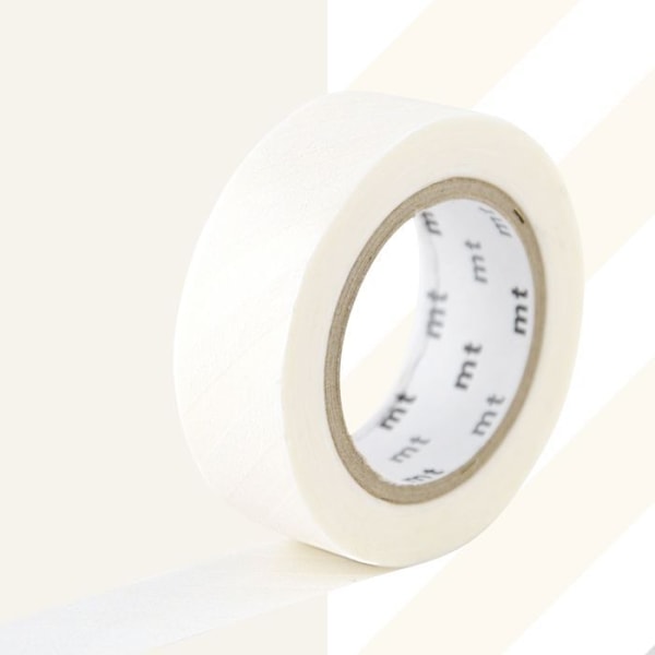 Randig maskeringstejp - Vit - 1,5 cm x 7 m Vit