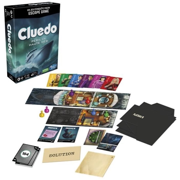 Cluedo Escape: Vaara avomerellä - Strategialautapeli Flerfärgad