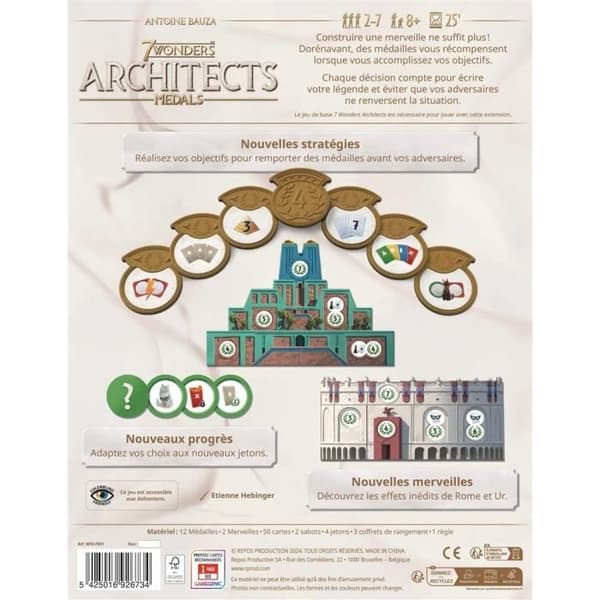 7 Wonders Architects: Medaljer (ex)